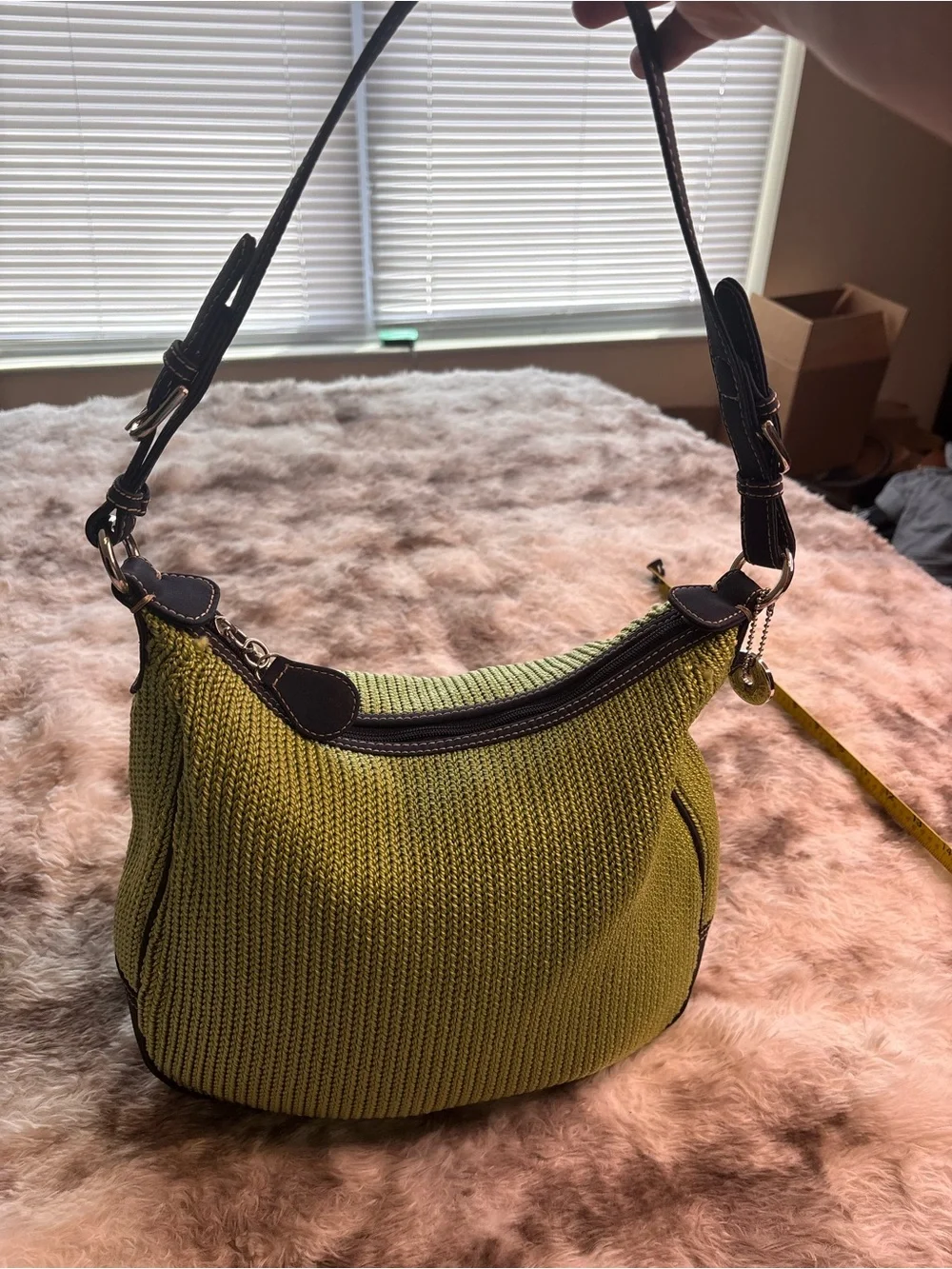 The Sak Green and Yellow Printed Interior Hobo